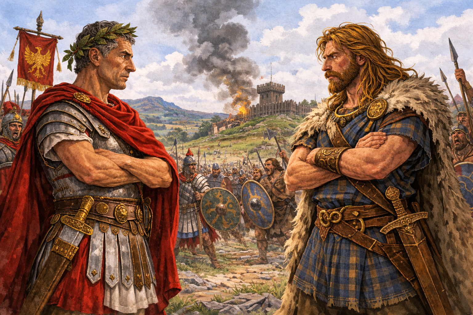 Jules César et Vercingétorix